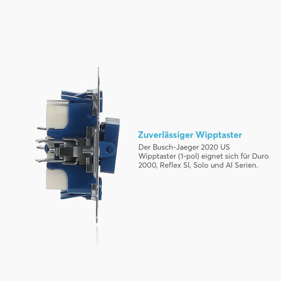 Busch-Jaeger 2020 US Wipptaster Einsatz 1-polig Schließer 10 A 2CKA001413A0475