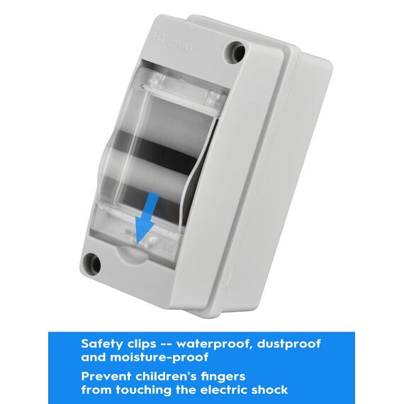 Sicherungskasten Aufputz Verteiler, Verteilerkasten Aufputz ip65 1-reihig für 2 Module, mit Zubehör, Kleinverteiler für Gärten, Famiglia, Feuchtraum