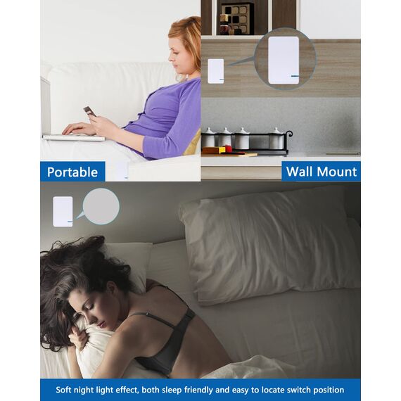 Thinkbee Wireless Lights Switch Mini, No Wiring, Outdoor 600 ft Indoor 100 ft Fernbedienungsleuchte für LED-Licht, Deckenleuchten und Lampen, Arbeit mit Empfänger (nur Schalter)