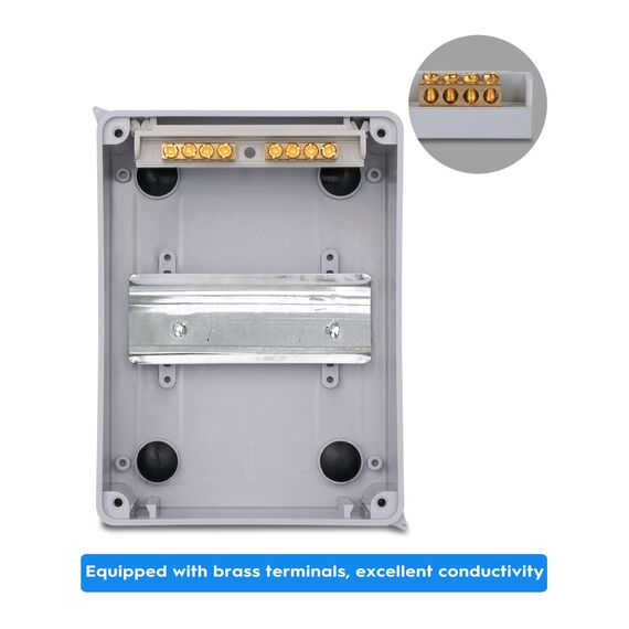 Sicherungskasten Aufputz Verteiler, Verteilerkasten Aufputz ip65 1-reihig für 5 Module, mit Zubehör, Kleinverteiler für Gärten, Famiglia, Feuchtraum