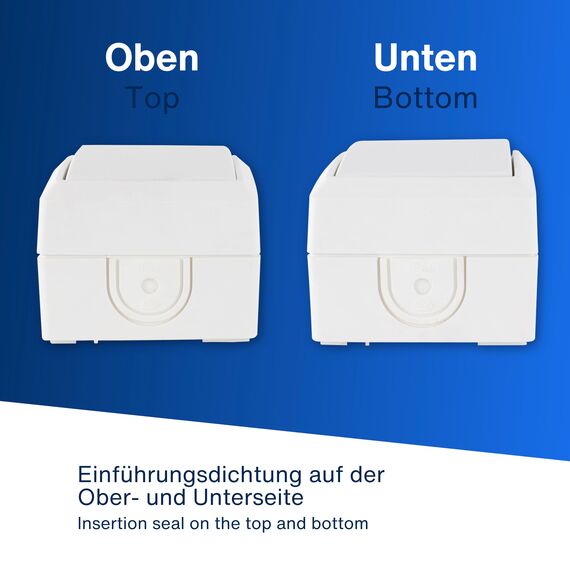 REV AquaForm, Ausschalter - Wechselschalter Feuchtraum IP44, Aufputz, weiß