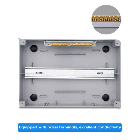 Sicherungskasten Aufputz Verteiler, Verteilerkasten Aufputz ip65 1-reihig für 15 Module, mit Zubehör, Kleinverteiler für Gärten, Famiglia, Feuchtraum