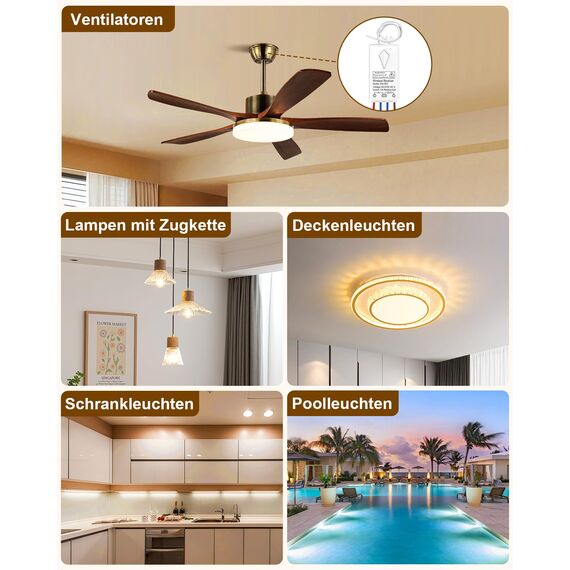 230V Lichtschalter Set, Thinkbee An Aus Schalter Wireless Drahtlose Elektrische Schalter mit Empfänger, 433MHz RF Funkschalter 500M Reichweite, Wireless Lighting Switch for Fixtures 80~275V 10A 1000W