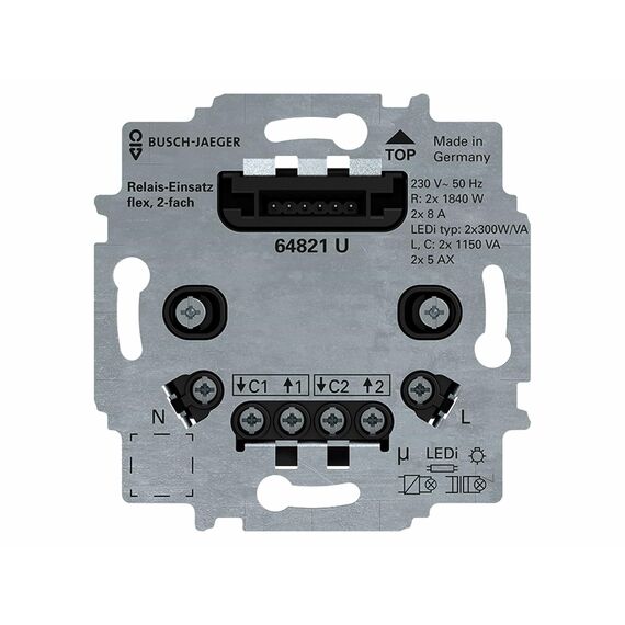 Busch-Jaeger 64821 Relais-Einsatz 2-Fach Free@Home Flex 230 V 2CKA006800A3044
