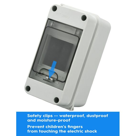 Sicherungskasten Aufputz Verteiler, Verteilerkasten Aufputz ip65 1-reihig für 3 Module, mit Zubehör, Kleinverteiler für Gärten, Famiglia, Feuchtraum
