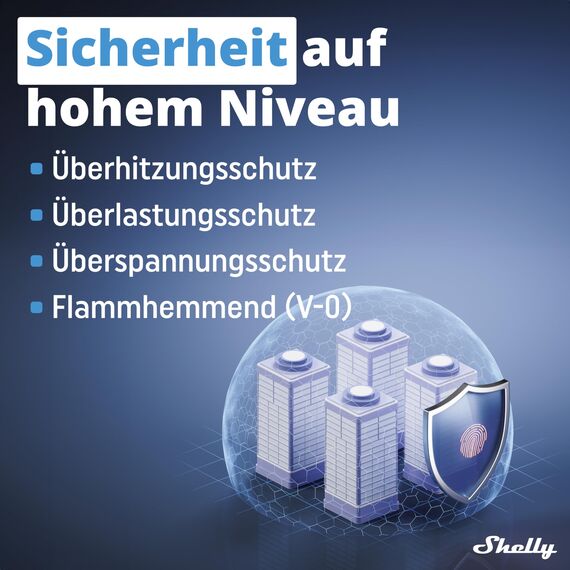 Shelly Pro 1PM | WLAN & Bluetooth Smart-Relais-Schalter mit Leistungsmessung| Hausautomatisierung| Alexa & Google Home kompatibel| iOS Android App| Kein Hub erforderlich | Kabellose Lichtsteuerung