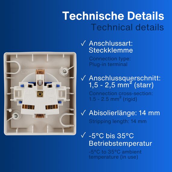 REV AquaForm, Steckdose-Feuchtraumsteckdose, IP44, einpolig, Aufputz, weiß