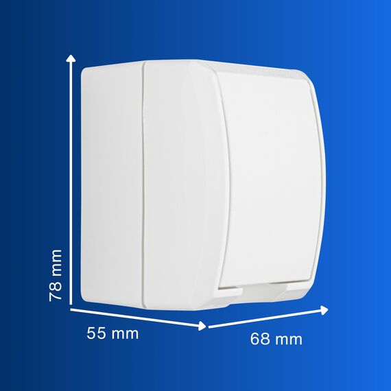 REV AquaForm SPARSET - 10x Steckdose-Feuchtraumsteckdose, IP44, einpolig, Aufputz, weiß