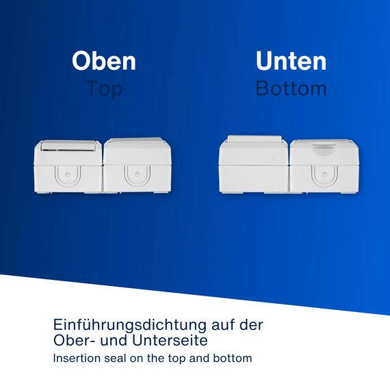 REV AquaForm, Lichtschalter mit Steckdose, IP44, einpolig, Aufputz, weiß