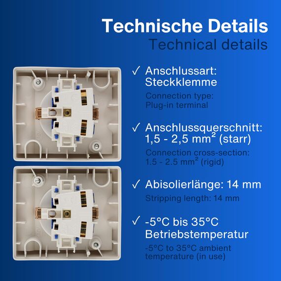 REV AquaForm, Doppelsteckdose-Feuchtraumsteckdose, IP44, einpolig, Aufputz, weiß