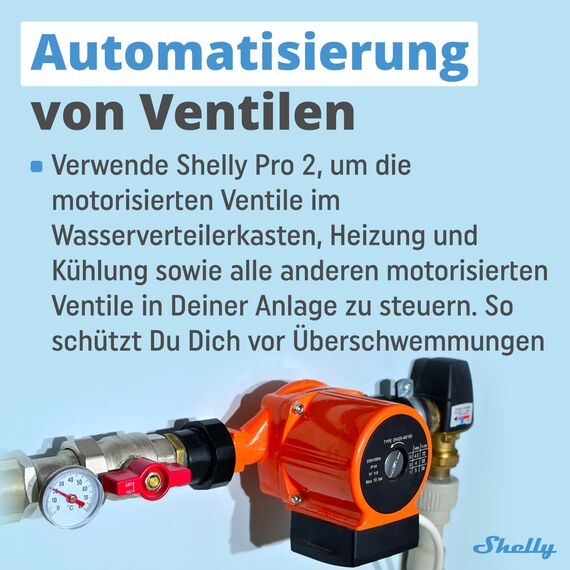 Shelly Pro 2 | LAN & WLAN 2-Kanal DIN-Schienen Relais Schalter - 25A | Potentialfreie Kontakte | Alexa & Google Home | iOS Android App | Lichtsteuerung | Fernsteuerung | Wasserverteiler