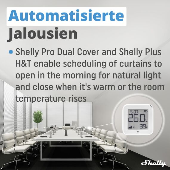 Shelly Pro Dual Cover/Shutter PM | LAN & WLAN-Professioneller DIN-Schienen Smart Jalousien Controller - 16 A | Hausautomation | Kein Hub Erforderlich | Alexa & Google Home | Leistungsmessung