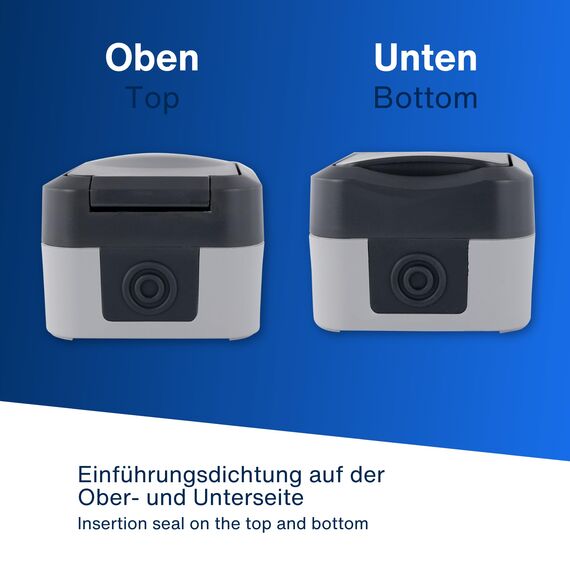 REV AquaStorm SPARSET - 10x Steckdose 1-fach - Feuchtraum IP55, zweipolig, Aufputz, 230V, 16A, anthrazit