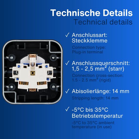 REV AquaStorm SPARSET - 10x Steckdose 1-fach - Feuchtraum IP55, zweipolig, Aufputz, 230V, 16A, anthrazit