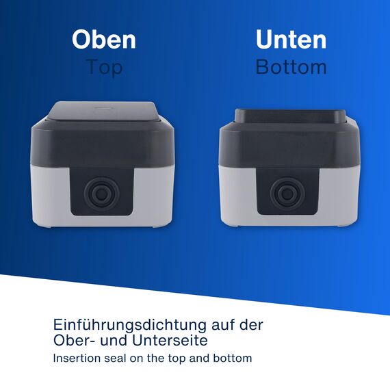REV AquaStorm, Kontrollschalter, Feuchtraum IP55, einpolig, Aufputz, 230V, 10A, anthrazit