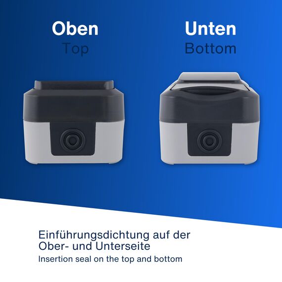 REV AquaStorm SPARSET - 5x Steckdose mit Lichtschalter - Feuchtraum, Aufputz, IP55, senkrecht, 230V, 16A, anthrazit