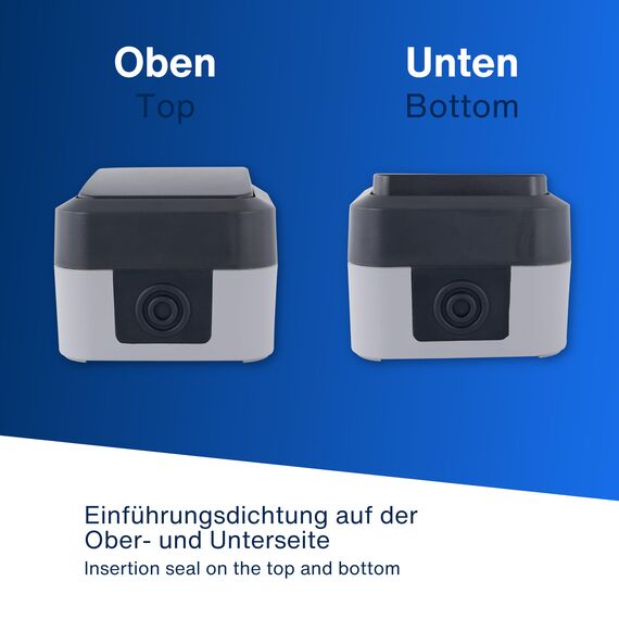 REV AquaStorm SPARSET - 5x Kreuzschalter - Lichtschalter Feuchtraum IP55, einpolig, Aufputz, 230V, 10A, anthrazit