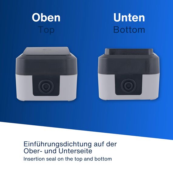 REV AquaStorm, Heizungs-Hauptschalter Feuchtraum IP55, zweipolig, Aufputz, 230V, 10A, anthrazit