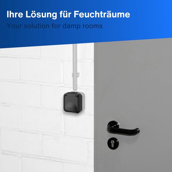 REV AquaStorm, Steckdose 1-fach, Feuchtraum, IP55 zweipolig, Aufputz, 230V, 16A, anthrazit