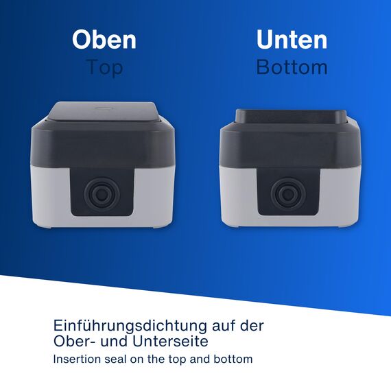 REV AquaStorm SPARSET - 5x Kontrollschalter - Lichtschalter Feuchtraum IP55, einpolig, Aufputz, 230V, 10A, anthrazit