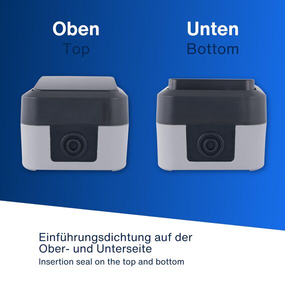 REV AquaStorm Taster - Wipptaster Feuchtraum IP55, Tastschalter einpolig, Unterputz, 230V, 10A, anthrazit