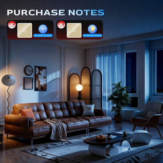 BSEED Touch Lichtschalter 1 Fach 1 Weg mit 2 Fach 2 Wege Glas Lichtschalter Gold Led Touch Schalter Touchscreen Funktioniert mit LED Lampe 157mm EU Standard