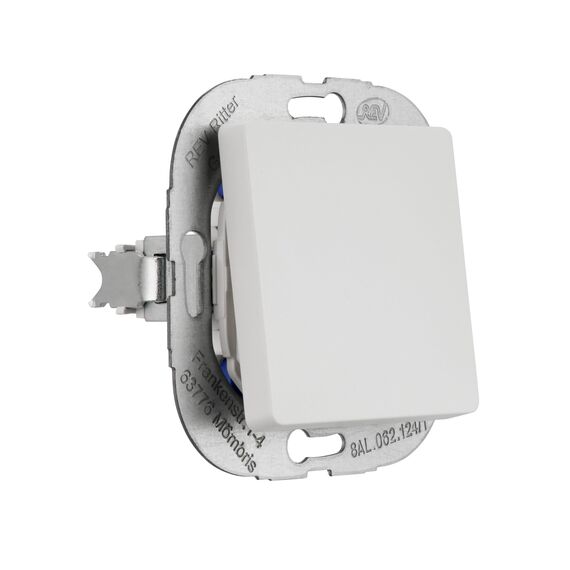 REV PrimaLuxe Taster - Wipptaster 230VAC, 10A, 100W, Tastschalter Unterputz, weiss