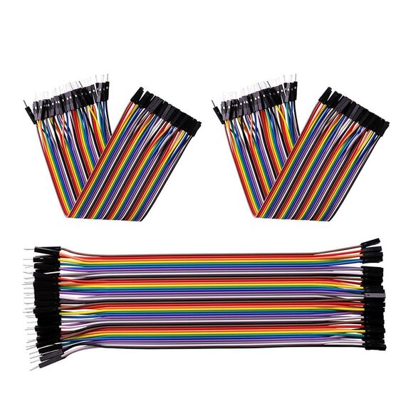 ELEGOO Jumper Wire 40 x 20cm Kabel Steckbrücken 28AWG Drahtbrücken für Arduino (3er Set)