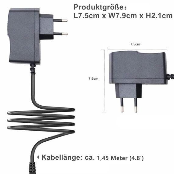 ZUOKENZU AC Adapter 5V 2A Netzteil AC220V 230V zu DC5V 500mA 1000mA 1500mA Leistungstreiber 5,5mm mit 8 DC Steckeradaptern Konverter Wechselrichter Ladegerät Transformator AC-DC Adapter (DC5V~2A)