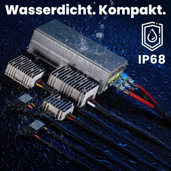 Bauer Electronics | DC-DC 8V-32V zu 5V Spannungs-wandler USB-C 3A 15W | USB Buchse 12-V 5-V Strom-adapter USB Netzteil 24-V USB Spannungs-wandler Buck Converter Step-down Ladegerät Volt Lade-regler