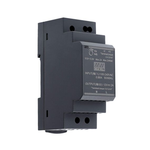 12 VDC | 2 A | 24 Watt | Mean Well HDR-30-12 Hutschienen-Netzteil DIN-Rail