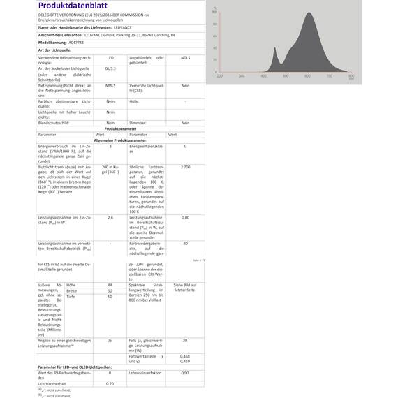Osram LED SPOT MR16 GL 20 Niedervolt-LED-Reflektorlampe, Retrofit-Sockel GU5; 3, 2,6W, 200lm, 2700K, warmweißes Licht, sehr geringer Energieverbrauch, lange Lebensdauer, keine Aufwärmzeit