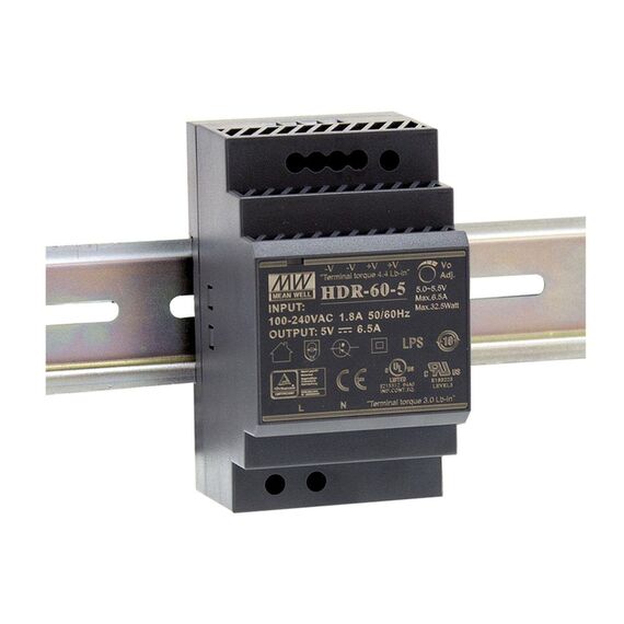 MeanWell HDR-60-48 60 W 48 V 1,25 A DIN-Schienen-Netzteil DIN-Rail