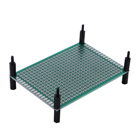 VooGenzek 46 Stück PCB Board Kits, 12 Stück Doppelseitige Leiterplatten Prototypkarten + 12 Stück Male/Female Header Connector + 10 Stück 2/3Pin Schraubklemme + 12 Stück Nylonsäule