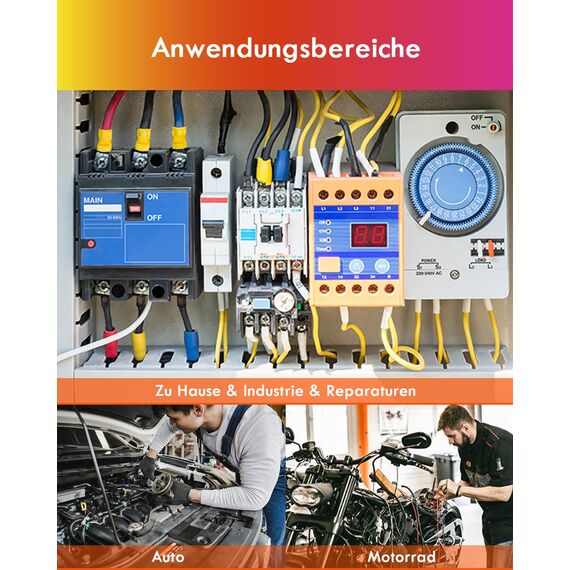 Gorffy Gabelkabelschuhe, 300 Stück Kabelschuhe, 0,5-6,0 mm² Quetschverbinder, Kabelschuhe Set, Isolierte Elektrische Crimpverbinder