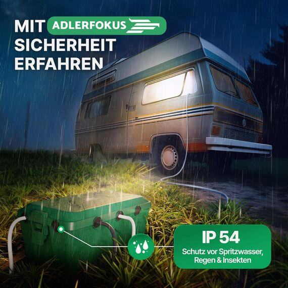Adlerfokus Kabelbox wasserdicht IP54 [Das Original] Safe Box - Sicherheitsbox - Outdoor Box wasserdicht - Steckerschutz aussen wasserdicht - Wetterfeste Elektrobox - Schutzbox