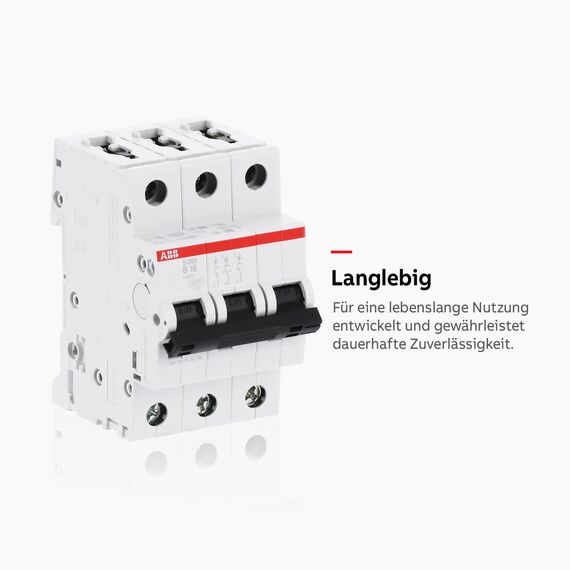 ABB S200 MCB Leitungsschutzschalter Typ B, 3-polig 16A 400V, Abschaltvermögen 6 kA System Pro M Compact