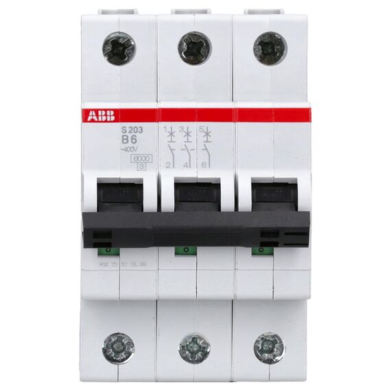 ABB S203-B6 Sicherungsautomat S200-3P-6 A-B System Typ B Pro M Compact 2CDS253001R0065
