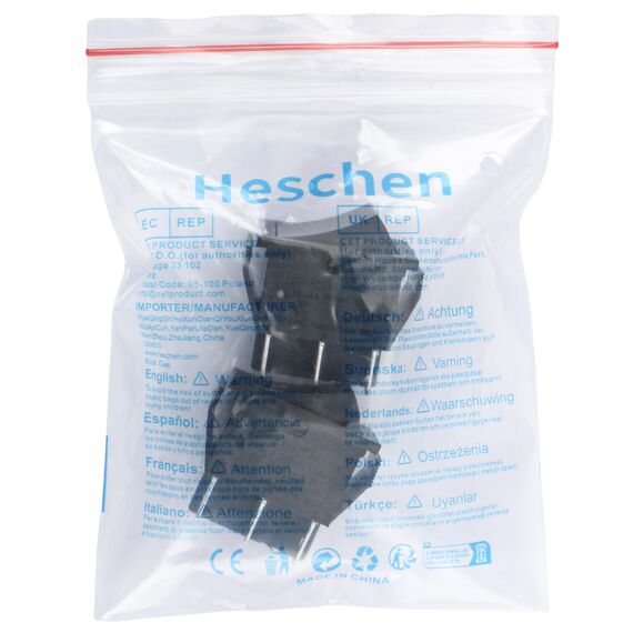 Heschen Kippschalter Ein-Aus-Ein, DPDT, 6 Endpunkte, 16 A 250 VAC, Schwarz, 5 Stück