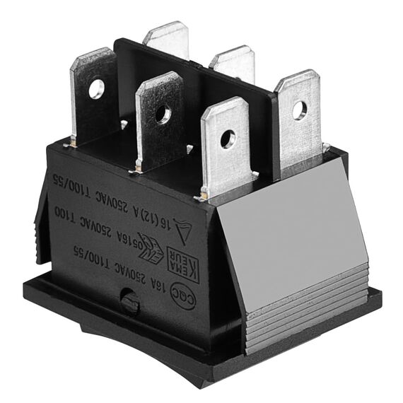 Heschen Kippschalter Ein-Aus-Ein, DPDT, 6 Endpunkte, 16 A 250 VAC, Schwarz, 50 Stück