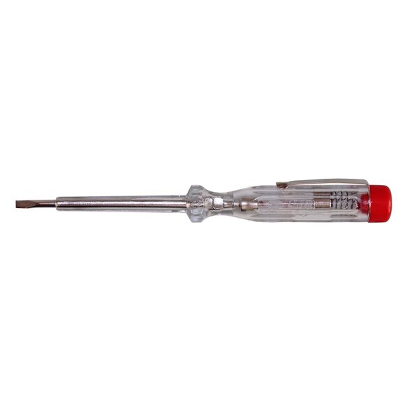 H + H Werkzeug 45200 Standardprüfer 10x 45200 Spannungsprüfer/Phasenprüfer bis 250V GS geprüft nach VDE 0680 Made in Germany, transparent/rot, 140 mm
