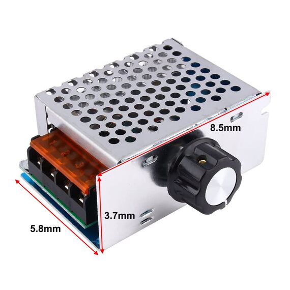 Gebildet Motorthermostatregler AC SCR Drehzahlregelung Leistung Wärmeregler Spannung Motorregler Dimmer Thyristor High-Power Elektronischer Spannungsregler(220VAC 4000W)