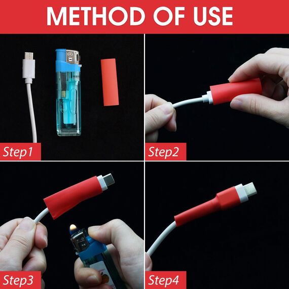 ASHINER Schrumpfschlauch Set - 580 Stück Hochwertiges Eva-Material mit Aufbewahrungskoffer - Perfekt für Elektrische Isolierung, Kabel Reparaturen und Drahtverbindungen, Rot
