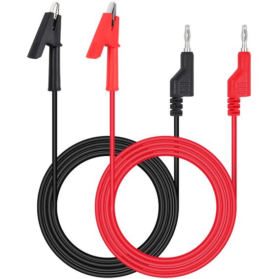 Hanibos Multimeter-Messleitungen – 4 mm Bananenstecker auf Krokodilklemme, 1000 V/19 A, 2 Stück