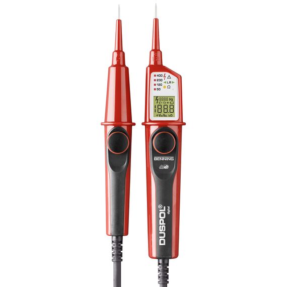 BENNING DUSPOL digital Digitaler True RMS Spannungsprüfer (Prüfart 2-polig, Spannungsmessbereich 1 V - 1000 V AC/ 1200 V DC, Durchgangsprüfung) 50263