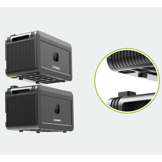 Growatt NOAH 2000 0% MwSt §12 III UstG 2,048kWh Niedervolt-Batterie für Balkonkraftwerke