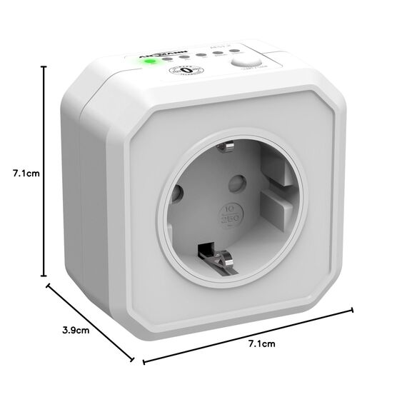 ANSMANN Timer Steckdose -Schaltbare, kompakte Energiespar Steckdose mit Countdown Timer für innen, Weihnachtsdeko, kein Standby Verbrauch, weiß, 2500W (Packung mit 2)