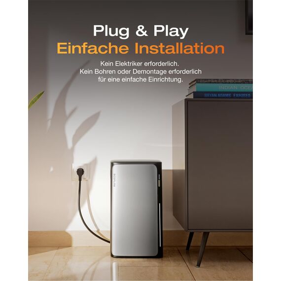 ECOFLOW STREAM Ultra und 2 x AC Pro 5,76kWh, Balkonkraftwerk mit Speicher, Dual AC-Anschlüsse, erweiterbarer Kapazität bis zu 11,52kWh, 6000 Ladezyklen, Smart AI, Plug&Play