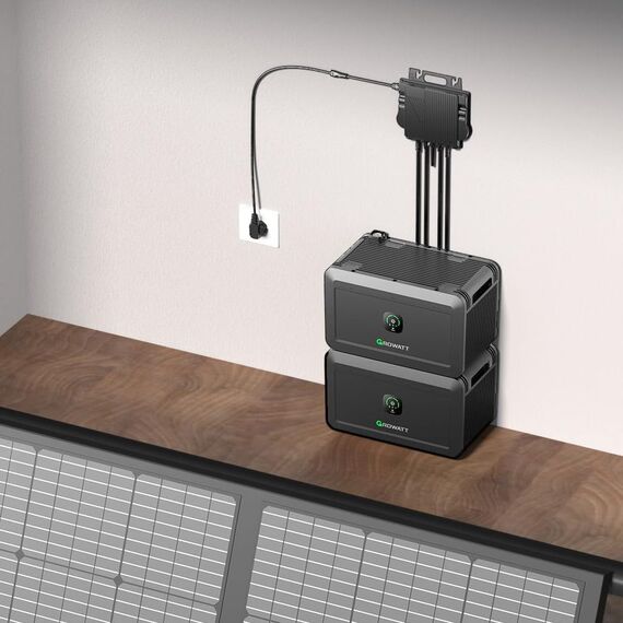 Growatt NOAH 2000 0% MwSt §12 III UstG 2,048kWh Niedervolt-Batterie für Balkonkraftwerke
