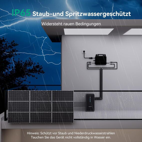 Marstek B2500 Speicher 2240Wh für Balkonkraftwerke, LiFePO4 Akku 6000 Ladezyklen, Erweiterbar, Einfache Installation, IP65 wasserdicht & staubfest (B2500D)